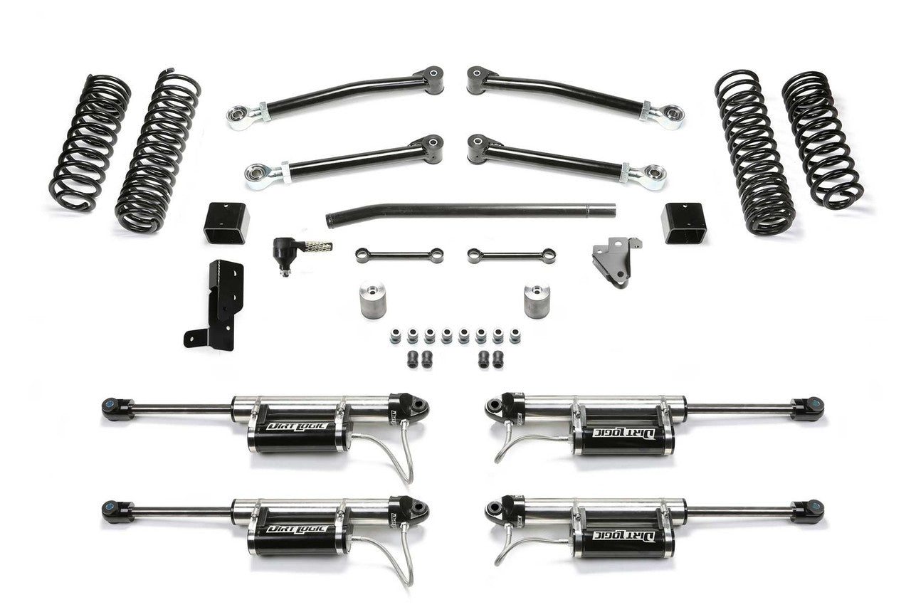 Fabtech 18-21 Jeep JL 4WD 4-Door 5in Trail w/Dl Resi Shks