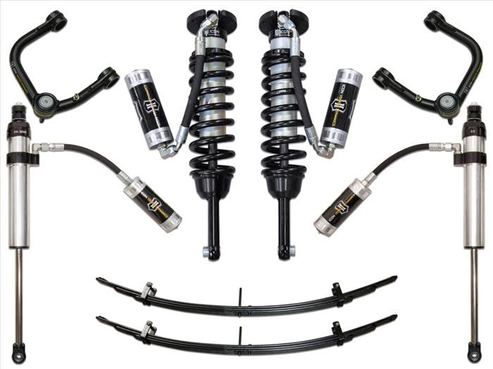 ICON 2024+ Toyota Tacoma 1.25in-3in Stage 3 Suspension System Tubular w/ Triple Rate Spring - K53293TS