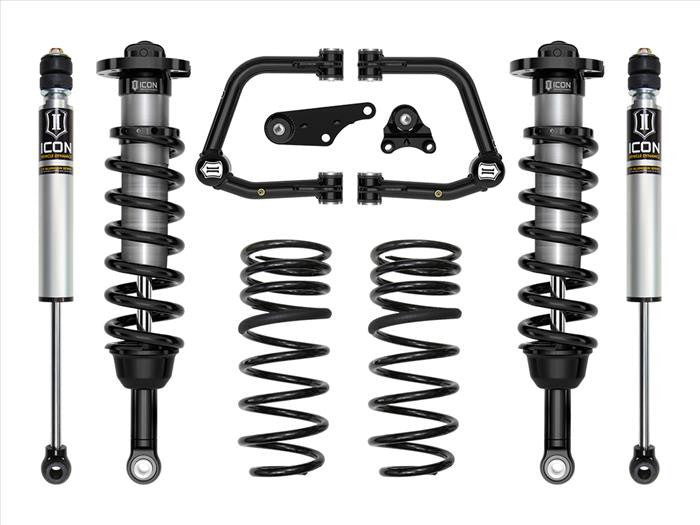 Icon 2024+ Toyota Tacoma 1.25-3in Stage 2 Suspension System w/ Tubular Overland Rear Coils - K53292TX