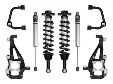 ICON 3.5-4.5in  Stage 1 Suspension System For 2021-24 Ford F-150 4WD With Tubular Upper Control Arms - K93141T