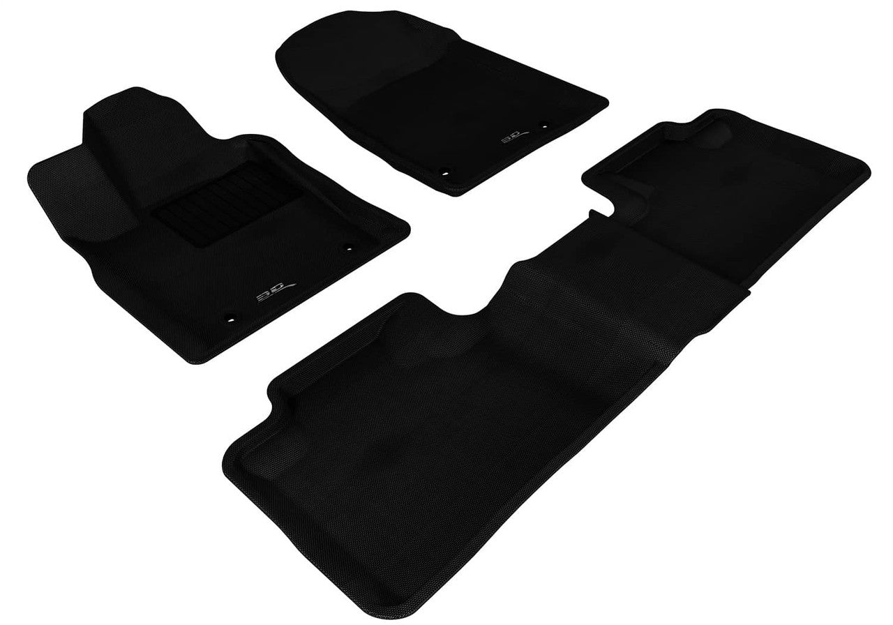 3D MAXpider Kagu Complete Floor Mat Set for 2012+ Dodge Durango - Black - L1DG01301509