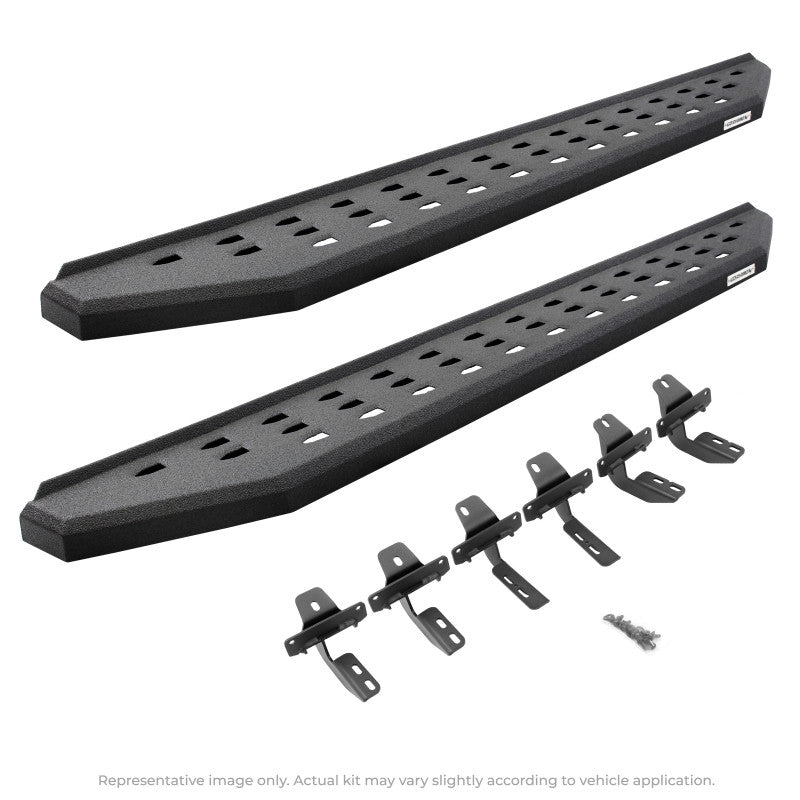 Go Rhino 2022 Toyota Tundra DC 4dr RB20 Kit w/RB20 Running Board + Brkts - Bedliner Coating - 69443580T