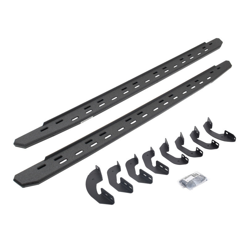 Go Rhino 07-21 Toyota Tundra Crew Max 4DR RB30 Slim Line Running Boards w/ Brackets Kit - 69641687ST