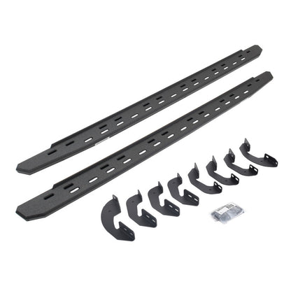 Go Rhino 07-21 Toyota Tundra Crew Max 4DR RB30 Slim Line Running Boards w/ Brackets Kit - 69641687ST