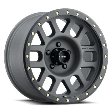 Method MR305 NV 17x8.5 / 0mm Offset / 6x5.5 BP / 108mm CB / Titanium - Matte Black Lip Wheel - MR30578560800