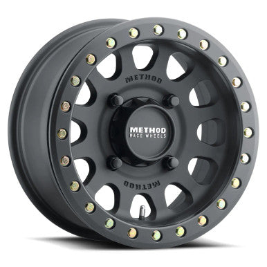 Method MR401 UTV Beadlock 15x7 / 5+2/38mm Offset / 4x136 / 106mm CB Matte Black Wheel - MR40157047552B