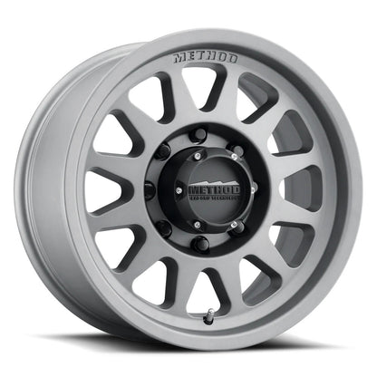 Method MR704 HD 17x9 18mm Offset 8x6.5 130.81mm CB Titanium Wheel