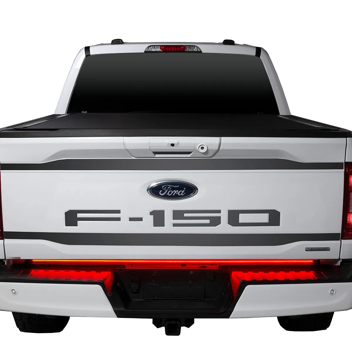 Putco 21-23 Ford F-150 60In Direct Fit Red Blade Kit Tailgate Bars w Factory LED Taillamps - 9203060-17