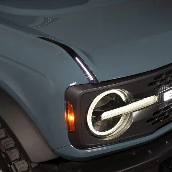 Putco 22-24 Ford Bronco Luminix DRL LED Light Hood Limb Riser (Factory Hood Side Hinge Replacments) - 50001