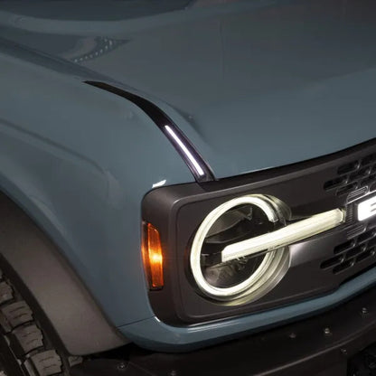 Putco 22-24 Ford Bronco Luminix DRL LED Light Hood Limb Riser (Factory Hood Side Hinge Replacments) - 50001