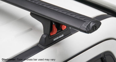 Rhino-Rack 16-20 Toyota Tacoma 4 Door Pick Up Vortex RLT600 Ditch Mount 2 Bar Roof Rack - Black - JA9110