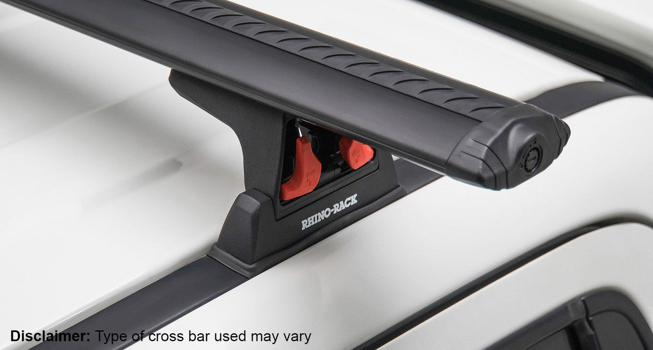 Rhino-Rack 16-20 Toyota Tacoma 4 Door Pick Up Vortex RLT600 Ditch Mount 1 Bar Roof Rack - Black - JA9114