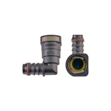IAG 5/8" SAE Quick Connect Female to 5/8" Hose Barb Right Angled (90°)