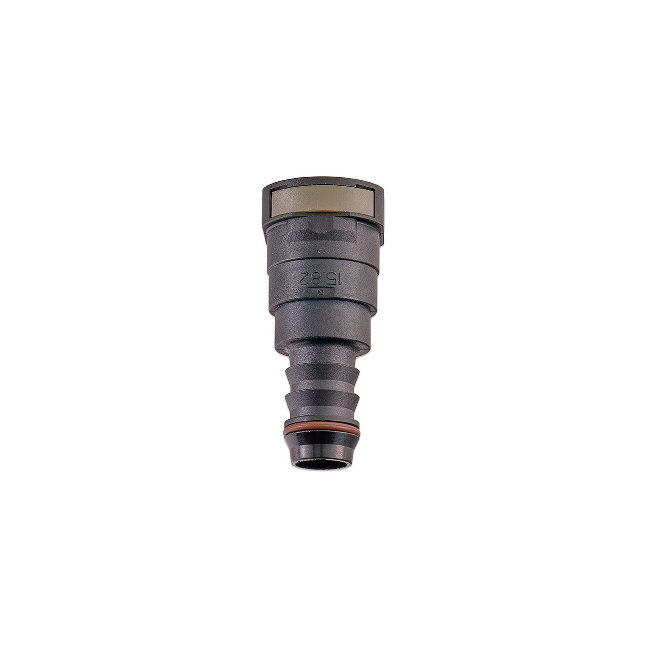IAG 5/8" SAE Quick Connect Female to 5/8" Hose Barb Straight (180 / 0 degrees) - Angle 1
