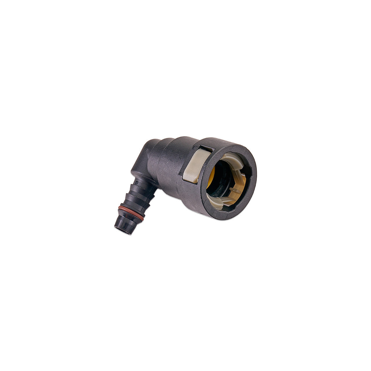 IAG 5/8" SAE Quick Connect Female to 3/8" Hose Barb 90 Degree Fitting - Angle 6