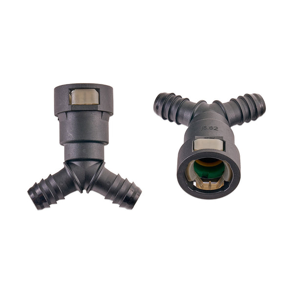 IAG 5/8" SAE Quick Connect Female to 2 x 1/2" Hose Barb Y Fitting