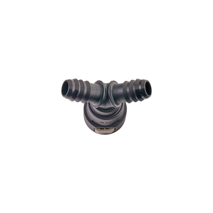 IAG 5/8" SAE Quick Connect Female to 2 x 1/2" Hose Barb Y Fitting - Angle 2