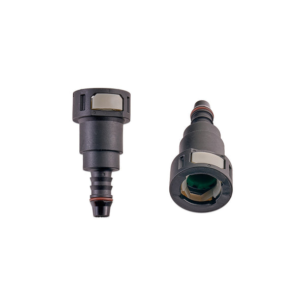 IAG 1/2" SAE Quick Connect Female to 3/8" Hose Barb Straight (180 / 0 degrees)
