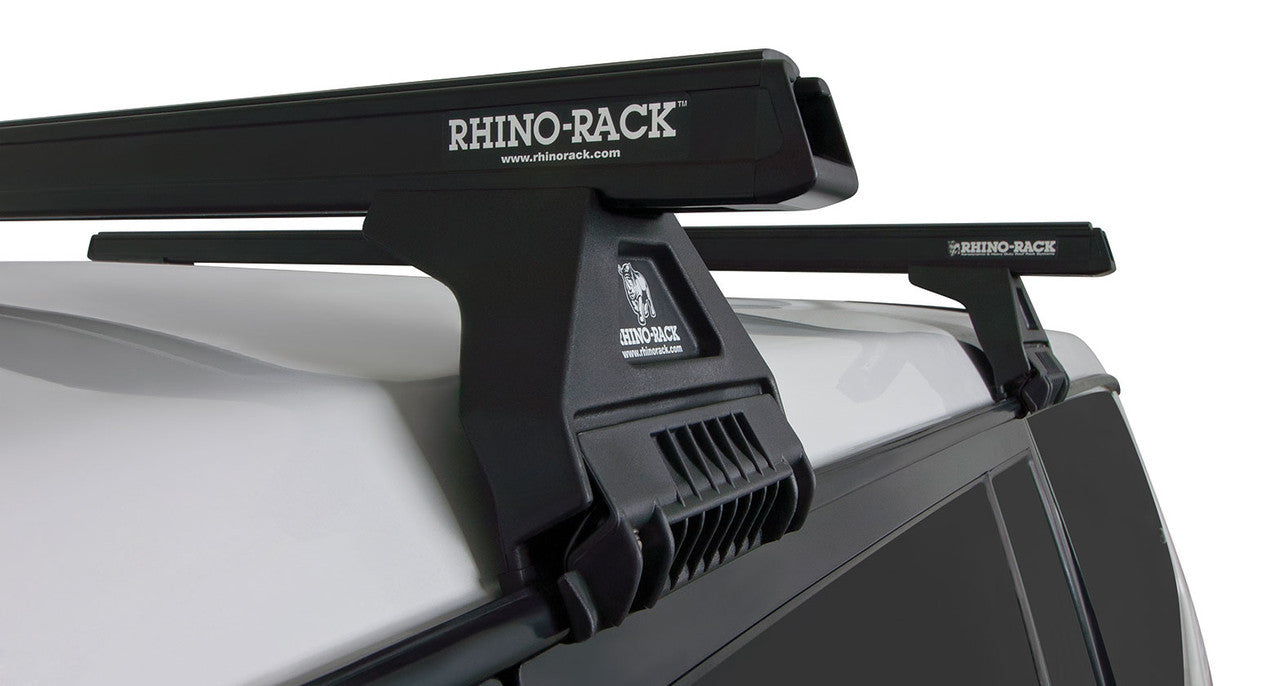 Rhino-Rack 91-97 Toyota Land Cruiser 4 Door SUV Heavy Duty RL110 2 Bar Roof Rack - Black - JA0631