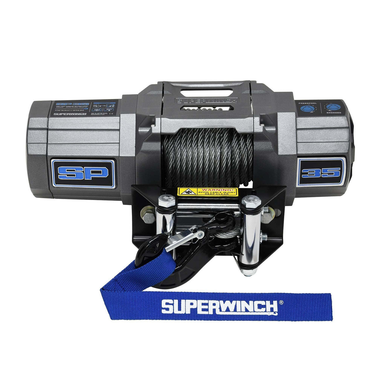 Superwinch 3500 LBS 12V DC 7/32in x 40ft Steel Rope Roller Fairlead SP 35 Winch - 1135240