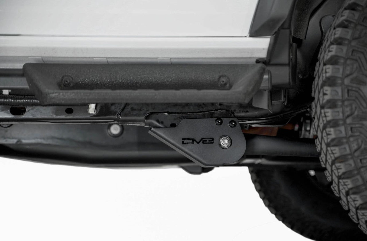 DV8 Offroad Trailing Arm Skid Plates w/ OEM Skid For 2021+ Ford Bronco - Installed