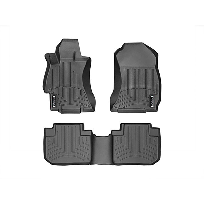 COBB Front and Rear FloorLiner by WeatherTech For 2014-18 Subaru Forester FXT - Black