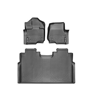 COBB Front and Rear FloorLiner by WeatherTech For 2017-19 Ford F-150 Raptor SuperCrew - Black - WT44697-1-2