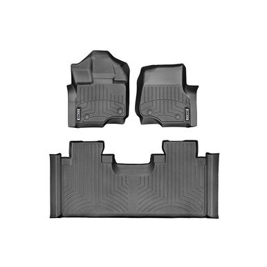 COBB Front and Rear FloorLiner by WeatherTech For 2017-19 Ford F-150 Raptor SuperCab - Black - WT44697-1-3