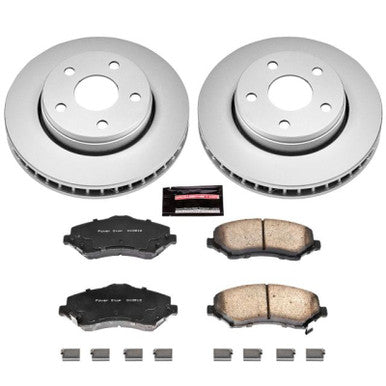 Power Stop Z17 Evolution GEOMET® Fully Coated Front Rotor Brake Kit For 2007-18 Jeep Wrangler - CRK3097