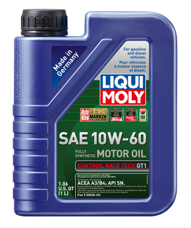 LIQUI MOLY 1L Synthoil Race Tech GT1 Motor Oil SAE 10W60 - 2068