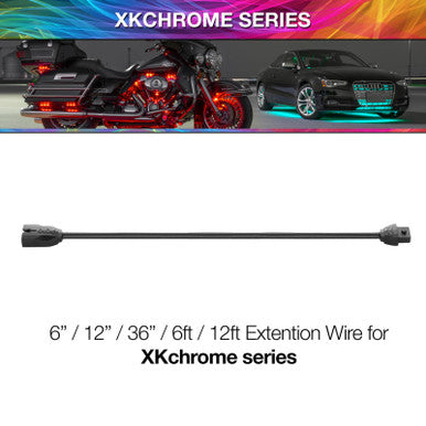 XK Glow 6 Inch - 4 Pin Extension Wire for XKchrome & 7 Color Series - XK-4P-WIRE-6
