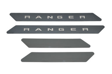 Putco 19-20 Ford Ranger SuperCrew - w/ RANGER Etching (4pcs) Black Platinum Door Sills - 95143BPFD