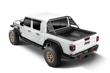 Rugged Ridge 20-22 Jeep Gladiator w/Trail Rail Sys Armis Tonneau Cover w/Max Track - Tex. Blk - 13550.35