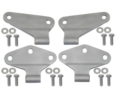 Kentrol 07-18 Jeep Wrangler JK Body Door Hinge Set 4 Pieces 2 Door Bare Grey - 40580