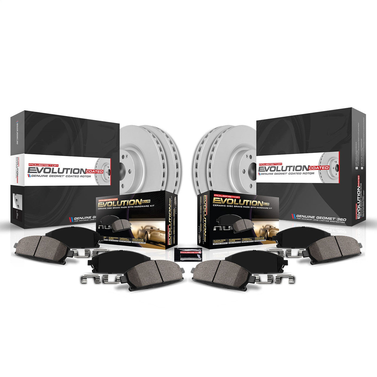 Power Stop 12-18 Ford F-150 Front & Rear Z17 Evolution Geomet Coated Brake Kit - CRK6268