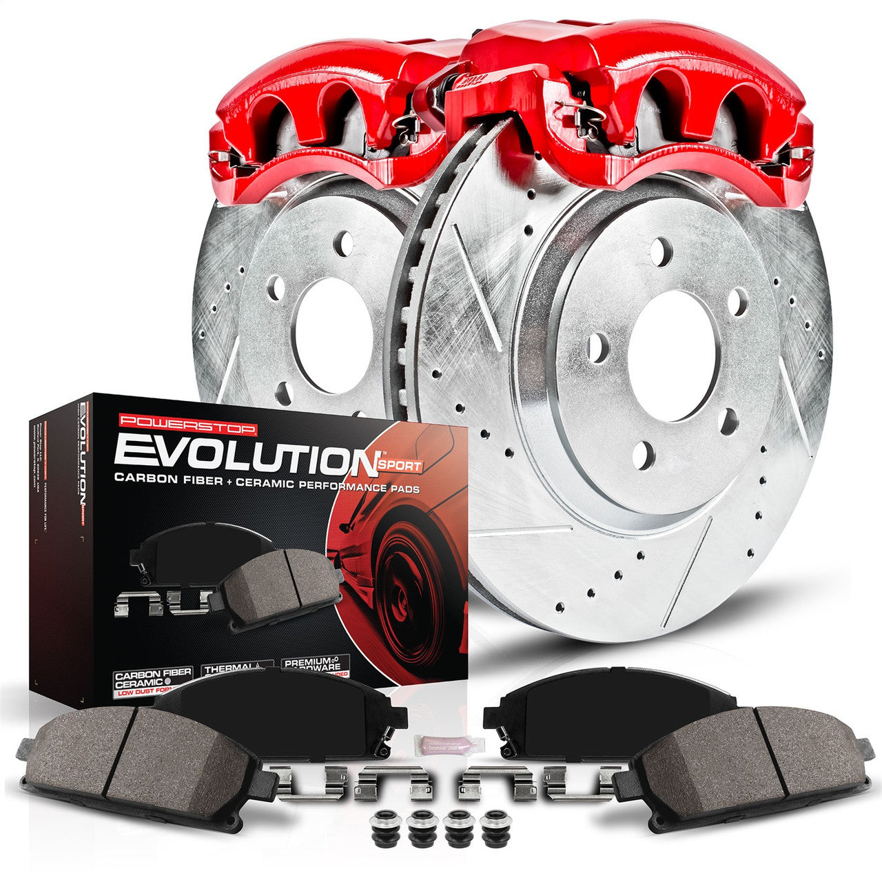 Power Stop 90-99 Jeep Cherokee Front Z23 Evolution Sport Brake Kit w/Calipers