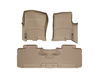 WeatherTech 11-17 Ford Expedition Front & Rear FloorLiner - Tan - 453531-451072
