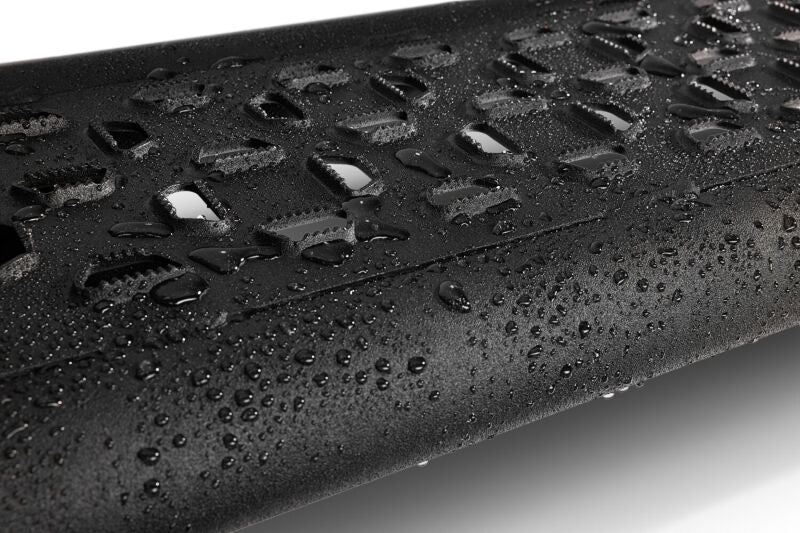 RealTruck Growler Sport Running Boards For 2005-23 Toyota Tacoma Double Cab - Textured Black - Close Up Wet