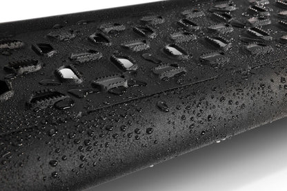 RealTruck Growler Sport Running Boards For 2005-23 Toyota Tacoma Double Cab - Textured Black - Close Up Wet