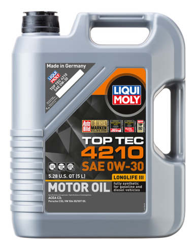 LIQUI MOLY 5L Top Tec 4210 Motor Oil SAE 0W30 - 22158