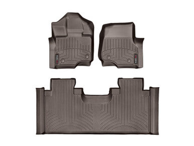 WeatherTech 2015 Ford F-150 Front & Supercab Rear FloorLiner - Cocoa - 47697-1-3