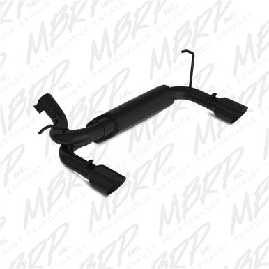 MBRP 07-14 Jeep Wrangler/Rubicon 3.6L/3.8L V6 Axle-Back Dual Rear Exit Black Performance Exhaust Sys - S5528BLK