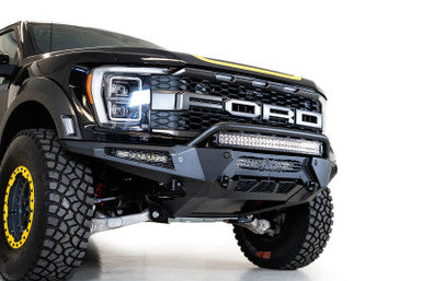 Addictive Desert Designs HoneyBadger Front Bumper w/ Top Hoop For 2021-25 Ford Raptor - F210221180103