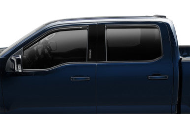 AVS 15-18 Ford F-150 Supercrew Ventvisor In-Channel Front & Rear Window Deflectors 4pc - Smoke - 194975