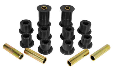 Prothane 74-77 Jeep Cherokee Front Spring & Shackle Bushings (w/ 1.25in OD Main Eye) - Black - 1-1004-BL