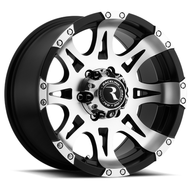 Raceline 982 Raptor 16x8in / 8x170 BP / 0mm Offset / 130.81mm Bore - Black & Machined Wheel - 982-68081