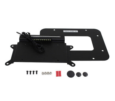 Kentrol 07-18 Jeep Wrangler JK Back Side License Plate Mount with LEDs - Textured Black - 80703