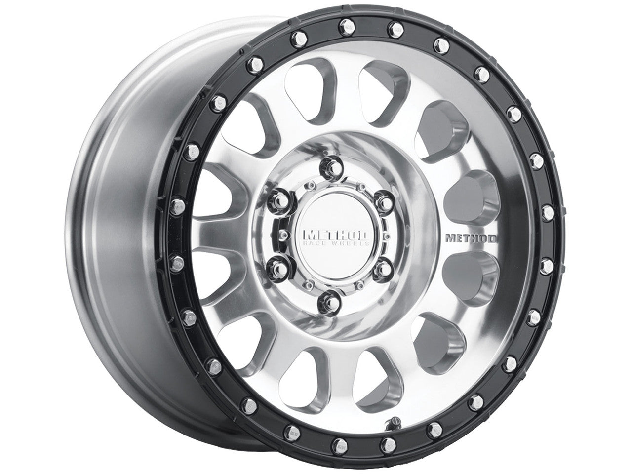Method MR315 17x8.5 0mm Offset 6x5.5 106.25mm CB Polished Wheel - Gloss Black Lip - MR315785601700