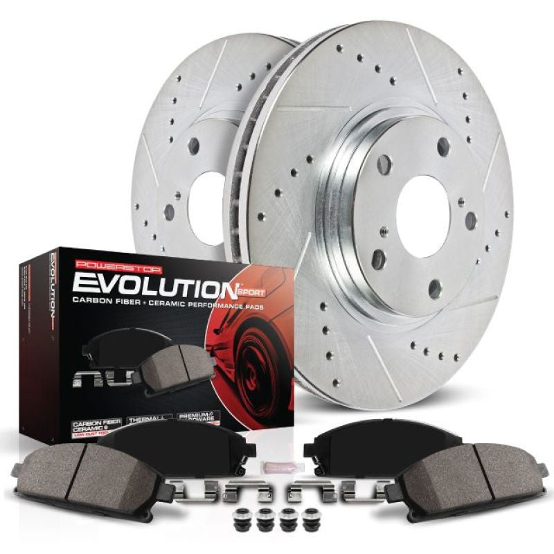 Power Stop 1986 Ford E-150 Econoline Front Z23 Evolution Sport Brake Kit w/Calipers - KC2578