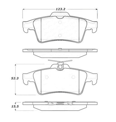 StopTech Street Touring 07-09 Mazdaspeed3 / 06-07 Mazdaspeed6 Rear Brake Pads - 308.10950